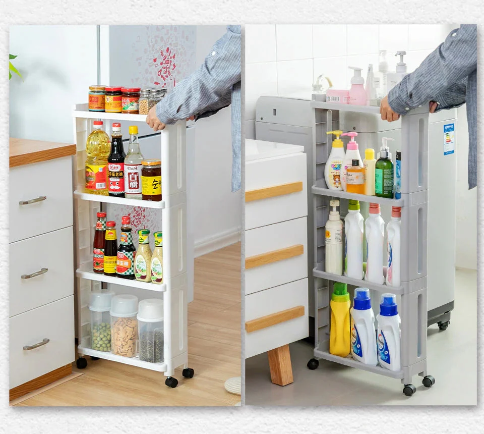 Slim Home Garden Storage Rack with Wheels - Image 4