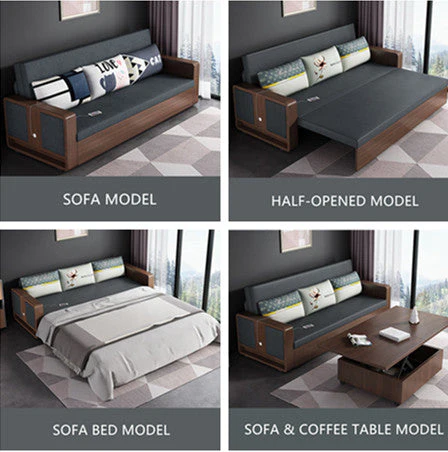 Sofa Bed With Liftable and Expandable Coffee Table