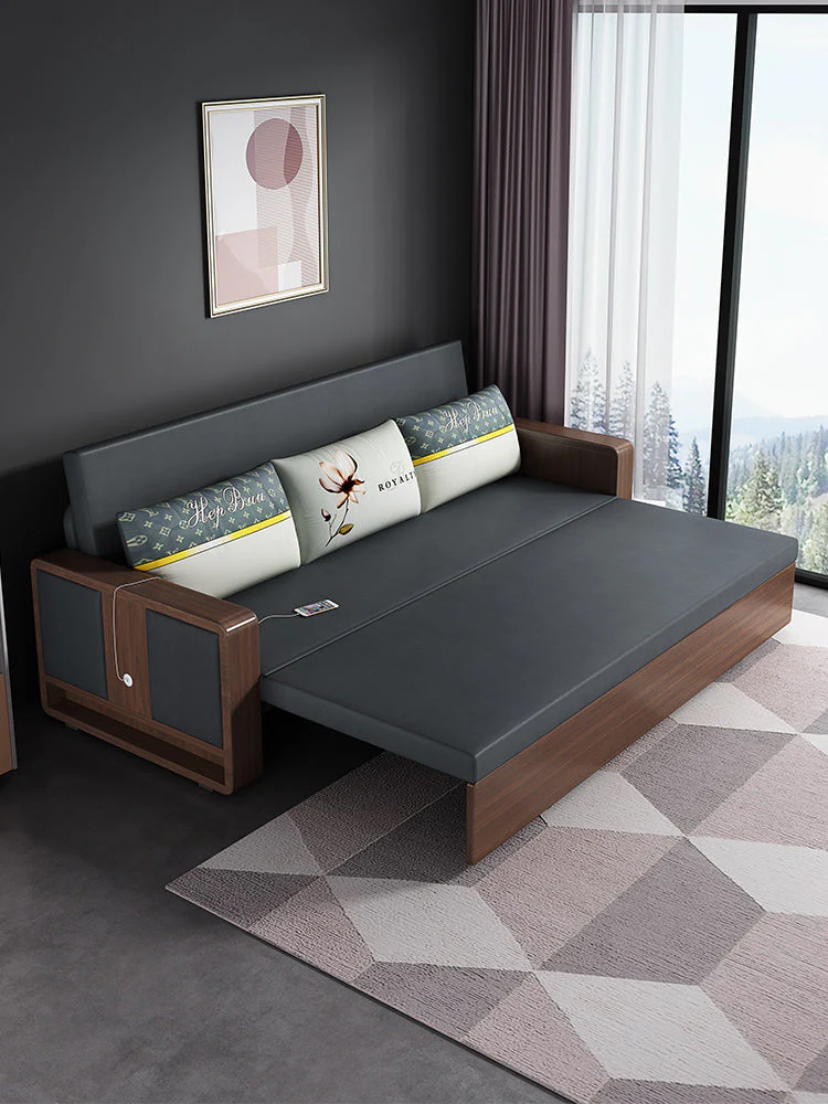 Sofa Bed With Liftable and Expandable Coffee Table - Image 3