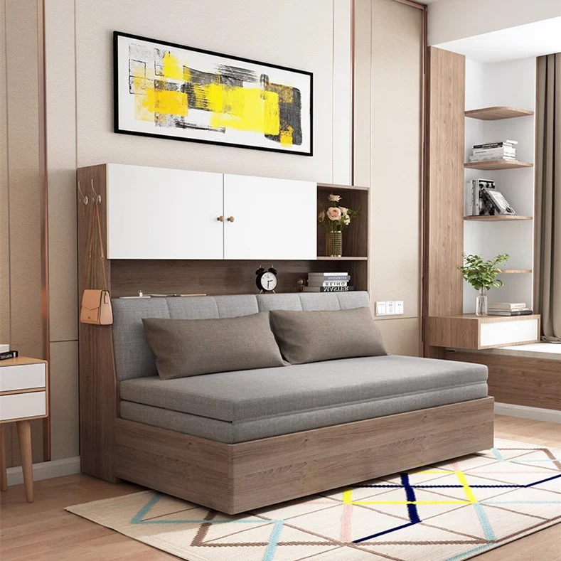 Sofa Bed With Underneath Storage and Book Shelf - Image 2
