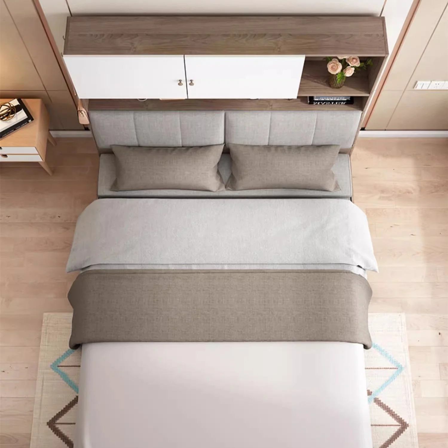 Sofa Bed With Underneath Storage and Book Shelf - Image 5