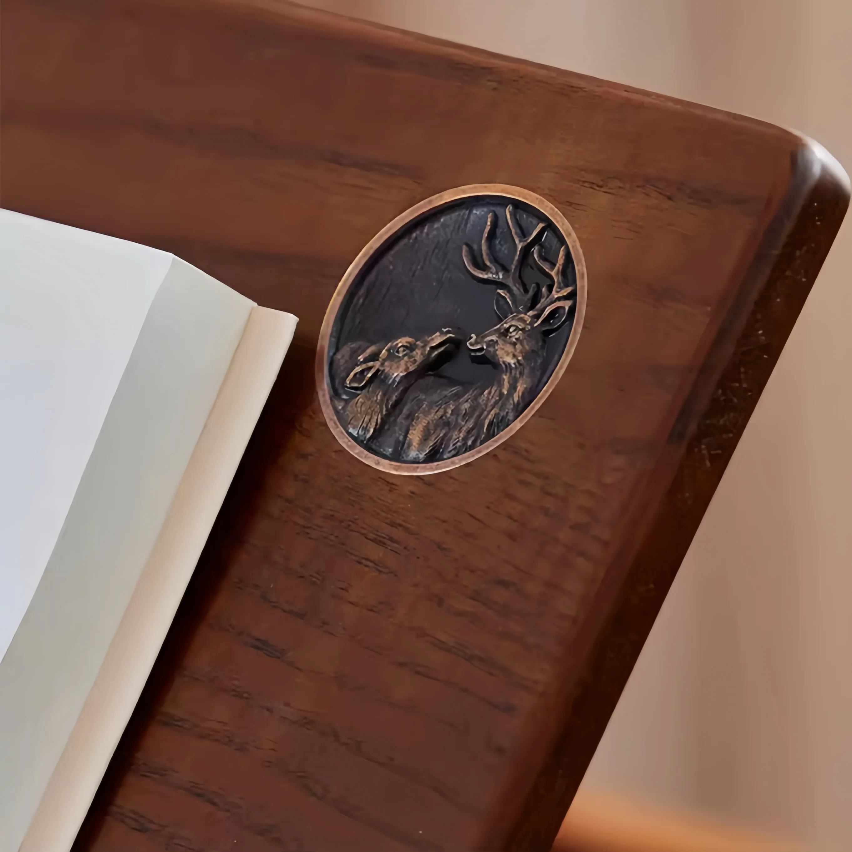 Solid Oak Wood 360° Rotating and Adjustable Book Stand with Storage Drawer - Image 7