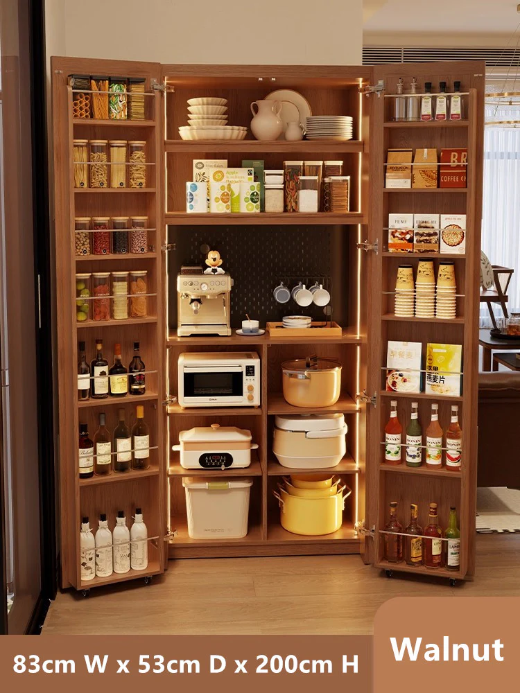 Solid Wood Double Door Kitchen Pantry Cabinet