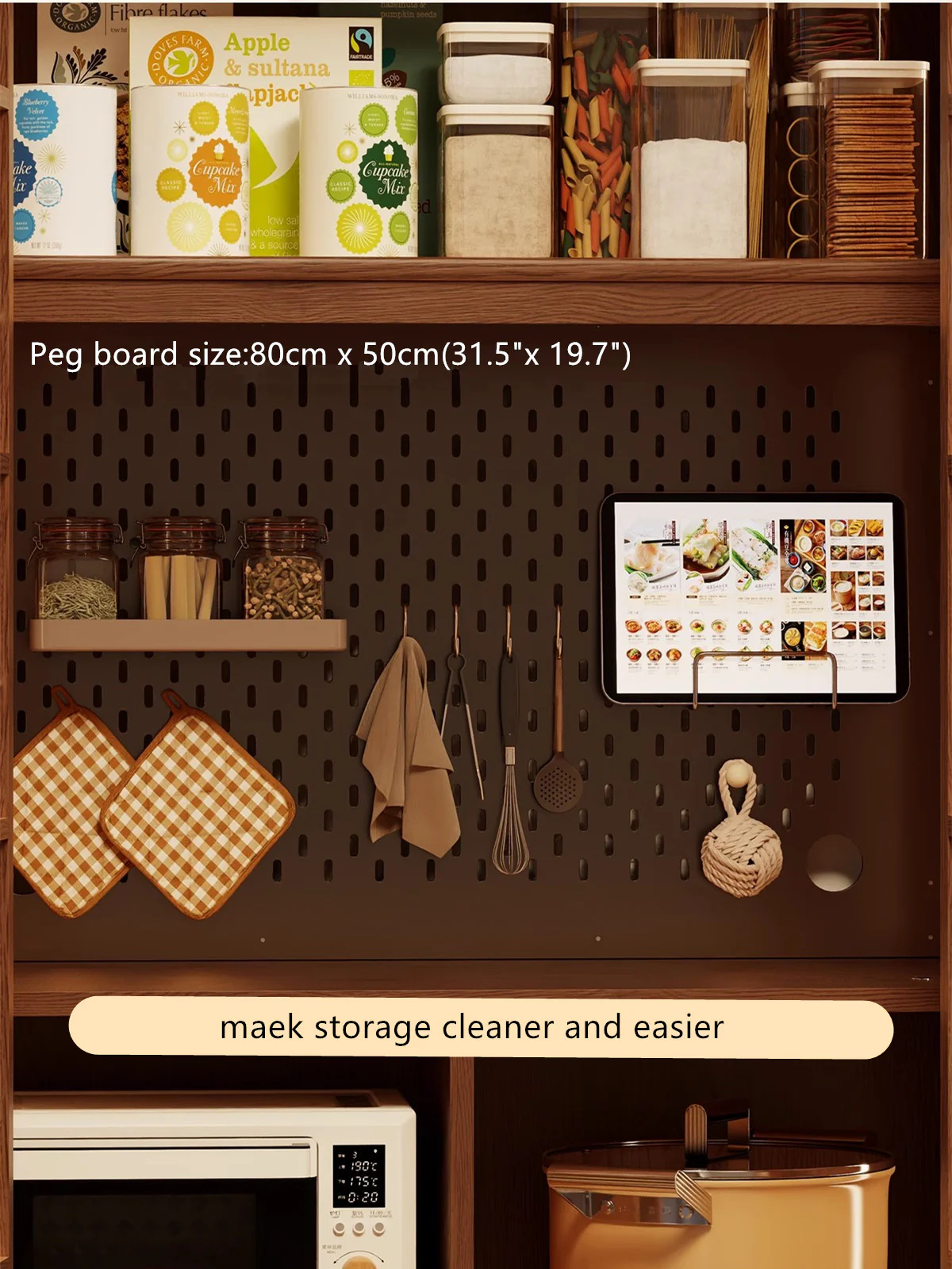 Solid Wood Double Door Kitchen Pantry Cabinet - Image 13