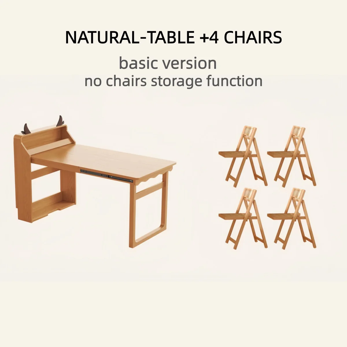 Solid Wood Folding Multifunctional Dining Table for Small Apartments - Image 16