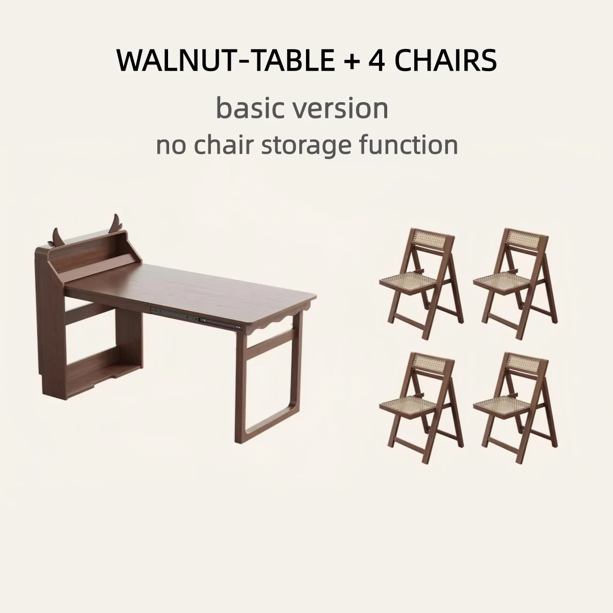 Solid Wood Folding Multifunctional Dining Table for Small Apartments - Image 19