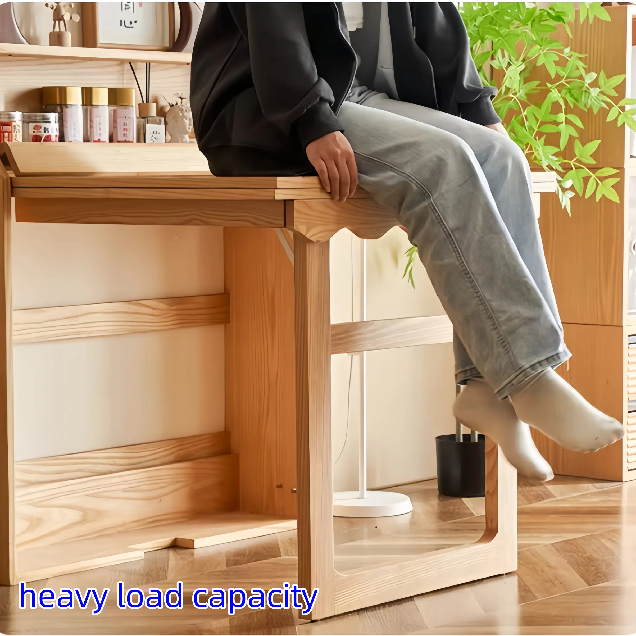 Solid Wood Folding Multifunctional Dining Table for Small Apartments - Image 8