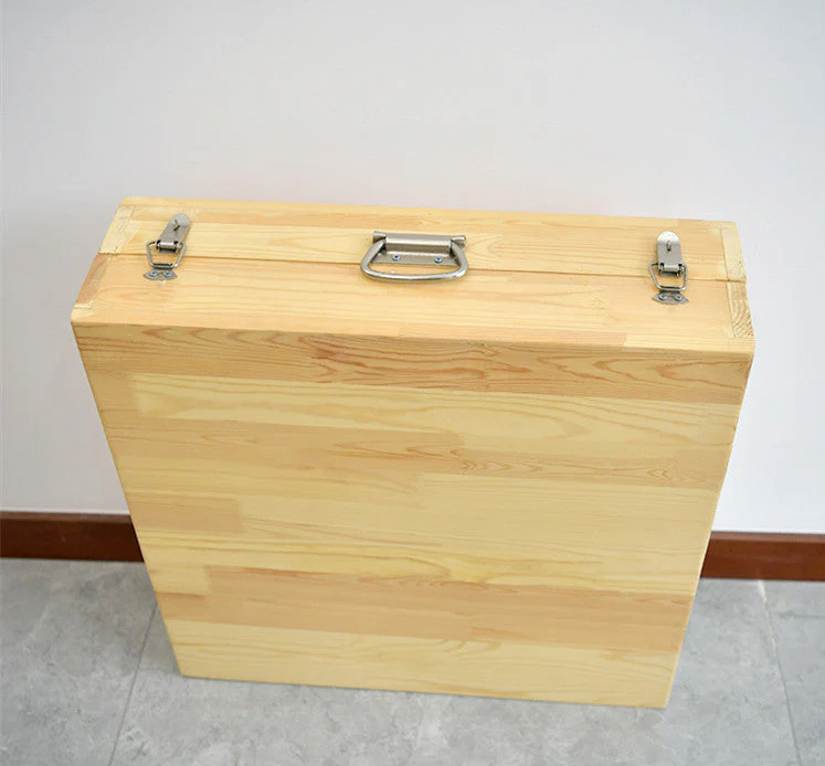 Solid Wood Folding Table with 4 Stools - Image 2