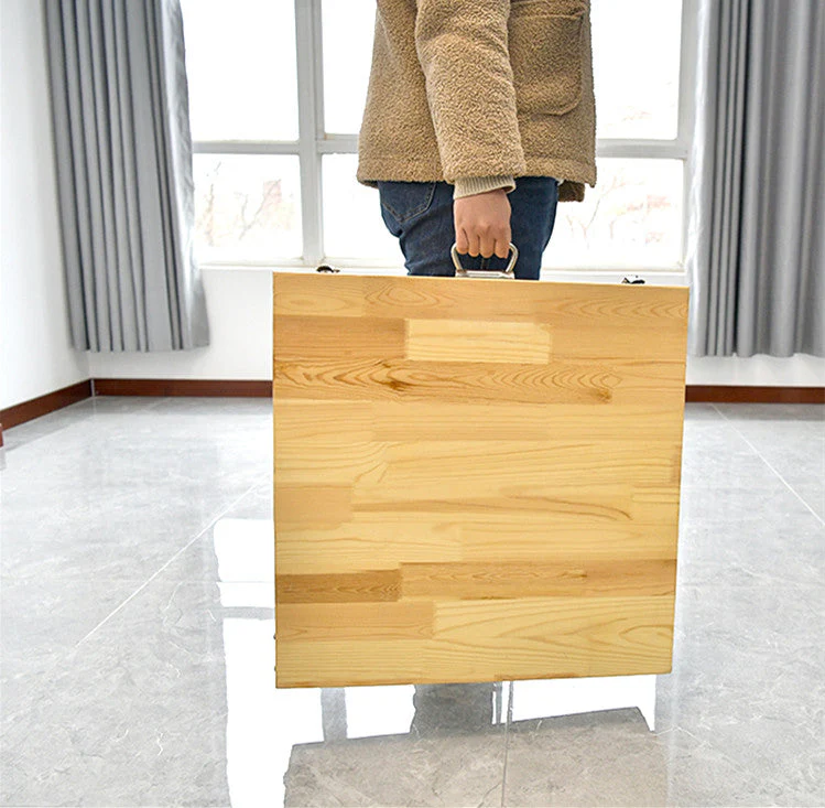 Solid Wood Folding Table with 4 Stools - Image 3
