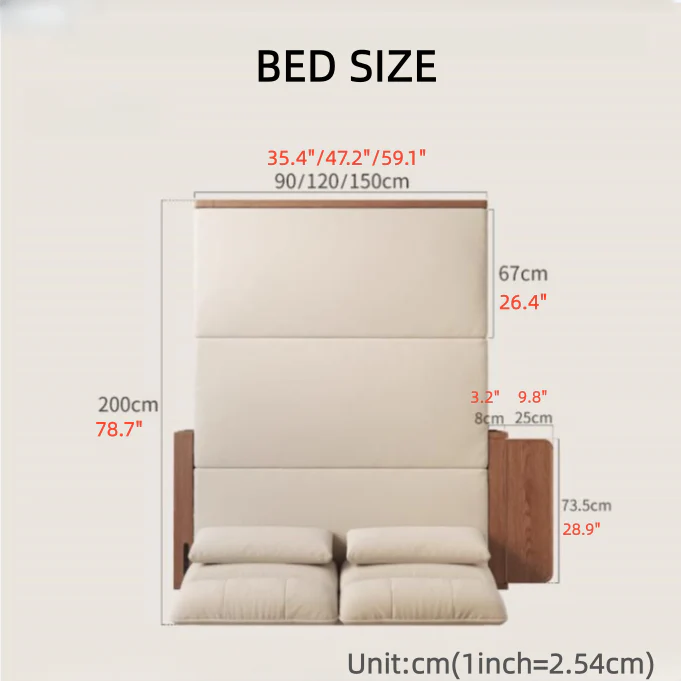 Solid Wood Metal Frame Convertible Sofa Bed with Hidden Storage - Image 8