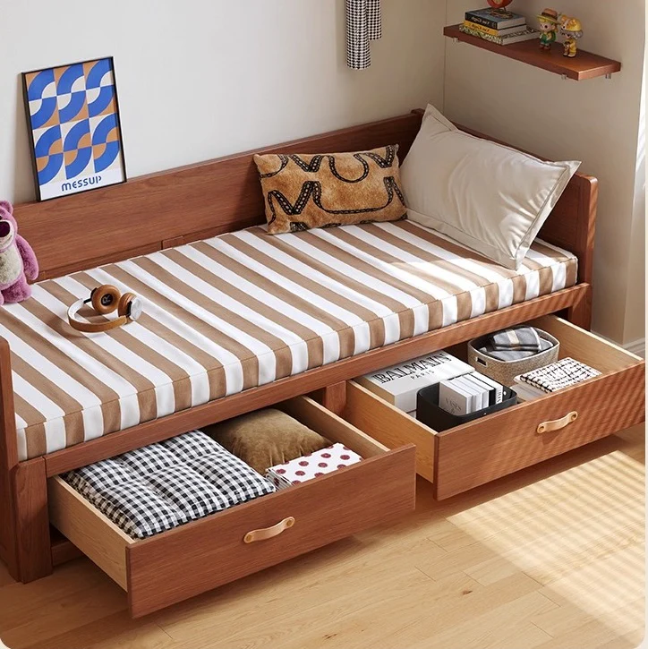 Solid Wood POLKA Pull Out Sofa Bed with Underneath Storage Drawers - Image 16