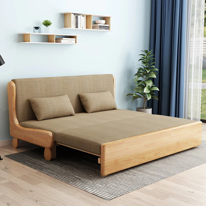 Solid Wood Pull Out Sofa Bed - Image 3