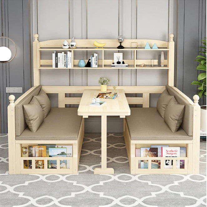 Solid Wood Sofa Bed With Desk and Book Shelf - Image 3
