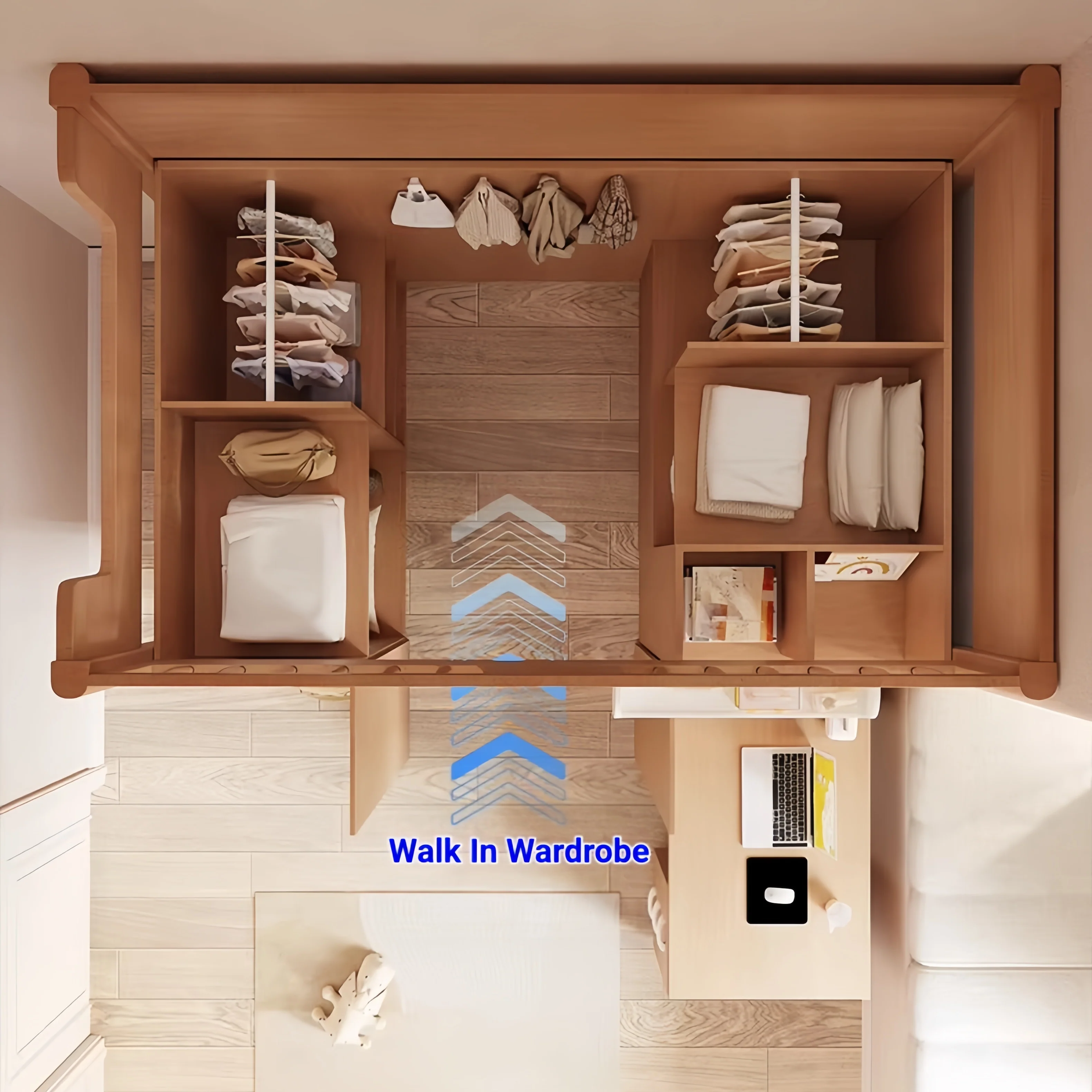 Space Saving All-In- One Loft Kids Bed with Built-in Wardrobe and Bookshelf and Desk - Image 10