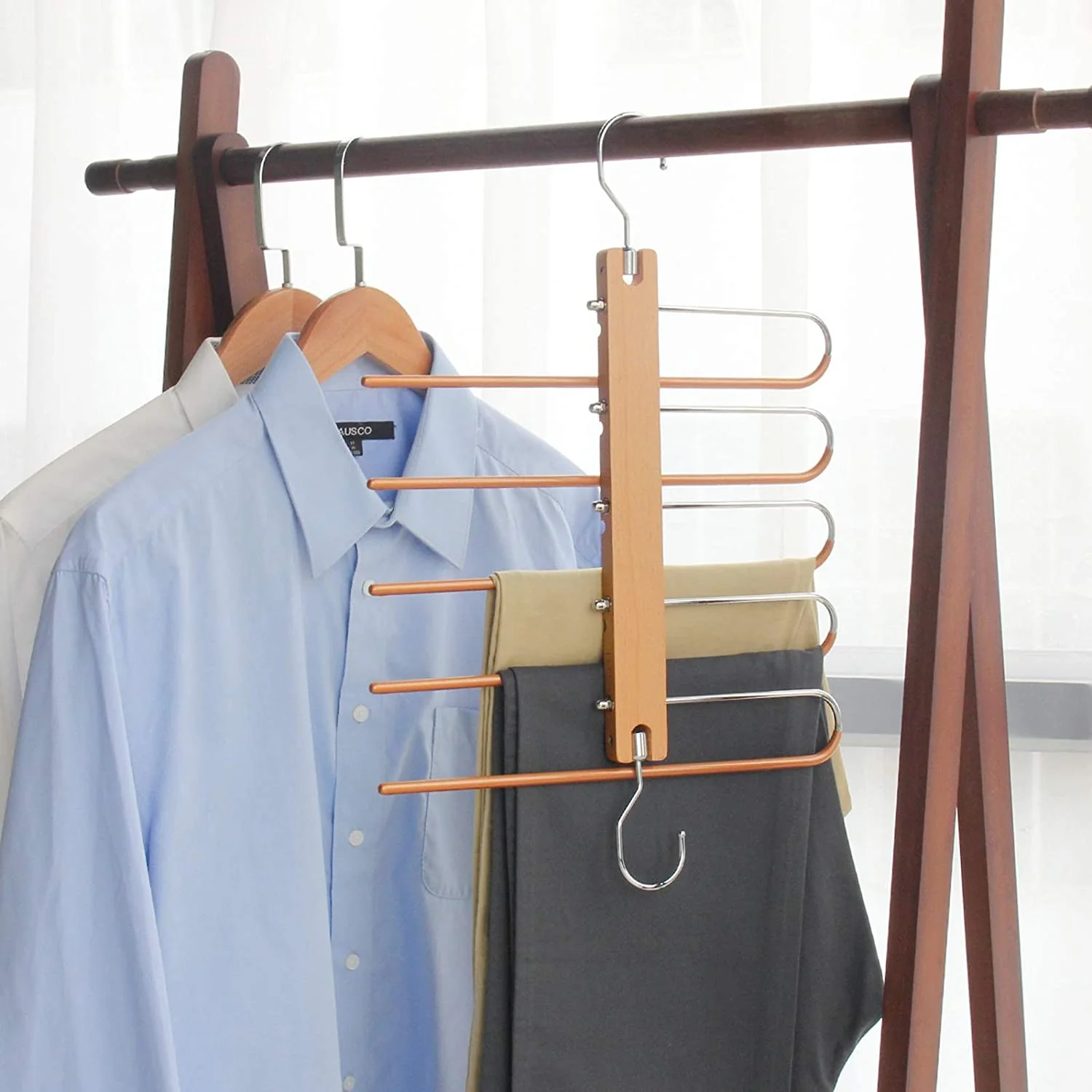 Space Saving Closet Magic Pants Hangers - Image 3