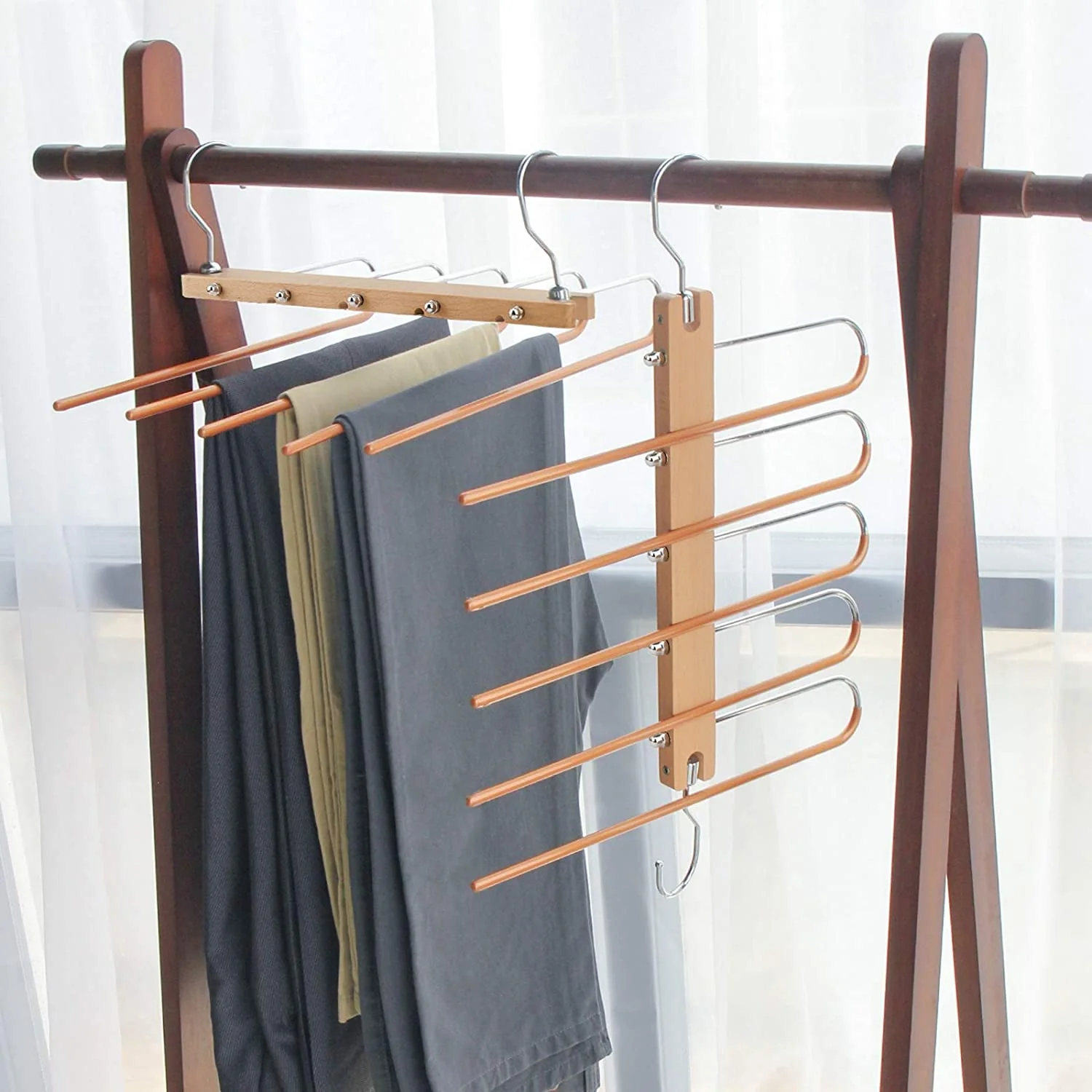 Space Saving Closet Magic Pants Hangers - Image 5