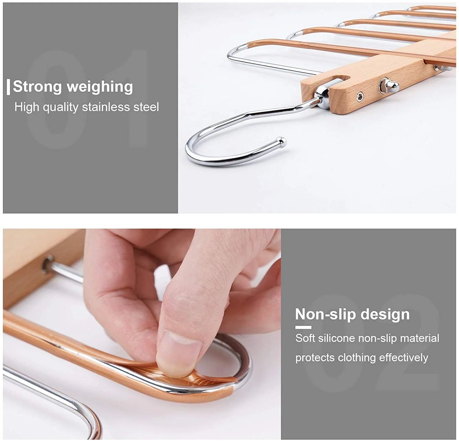 Space Saving Closet Magic Pants Hangers - Image 8