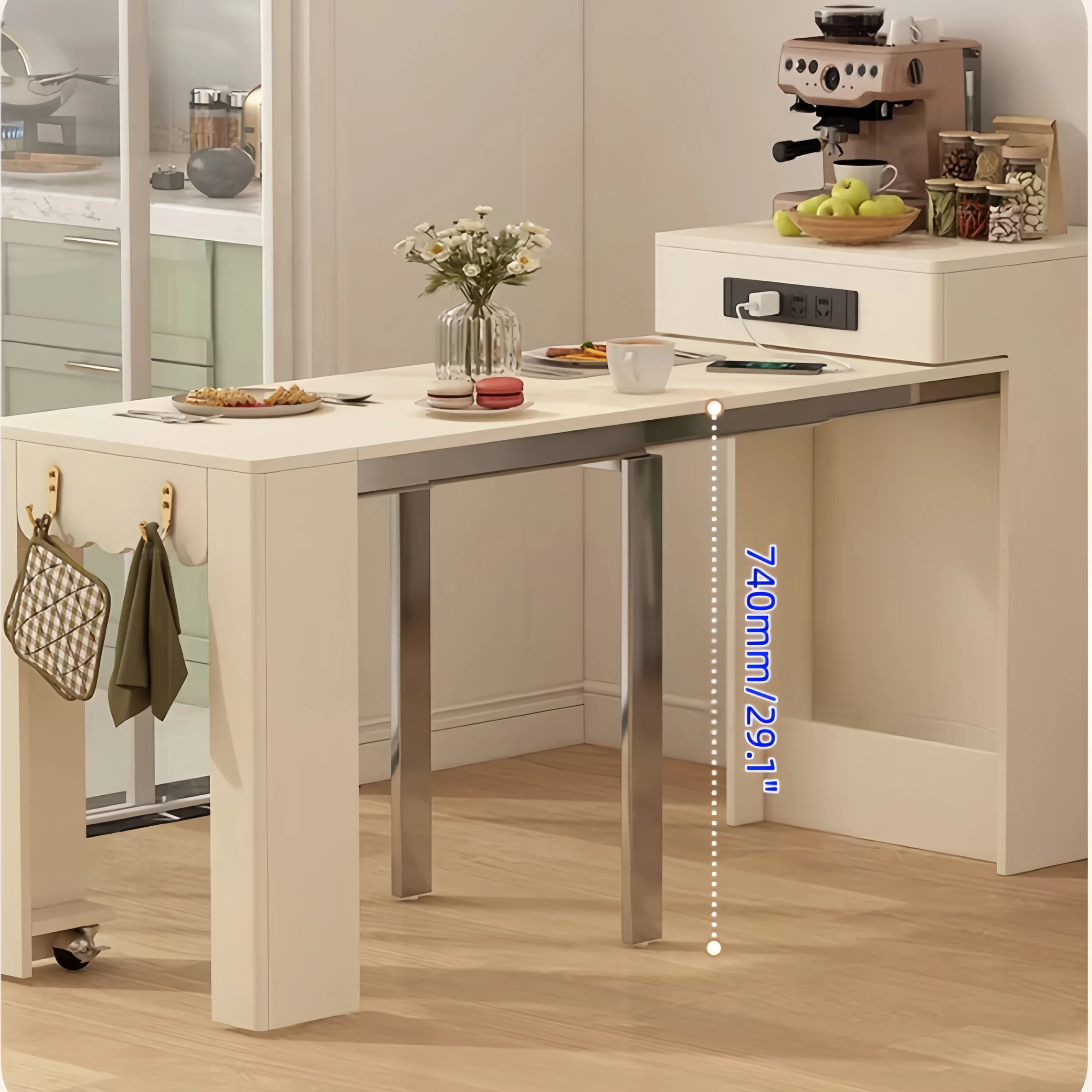 Space Saving Designed Mini Extendable Console Table For Apartments and Compact Room - Image 11