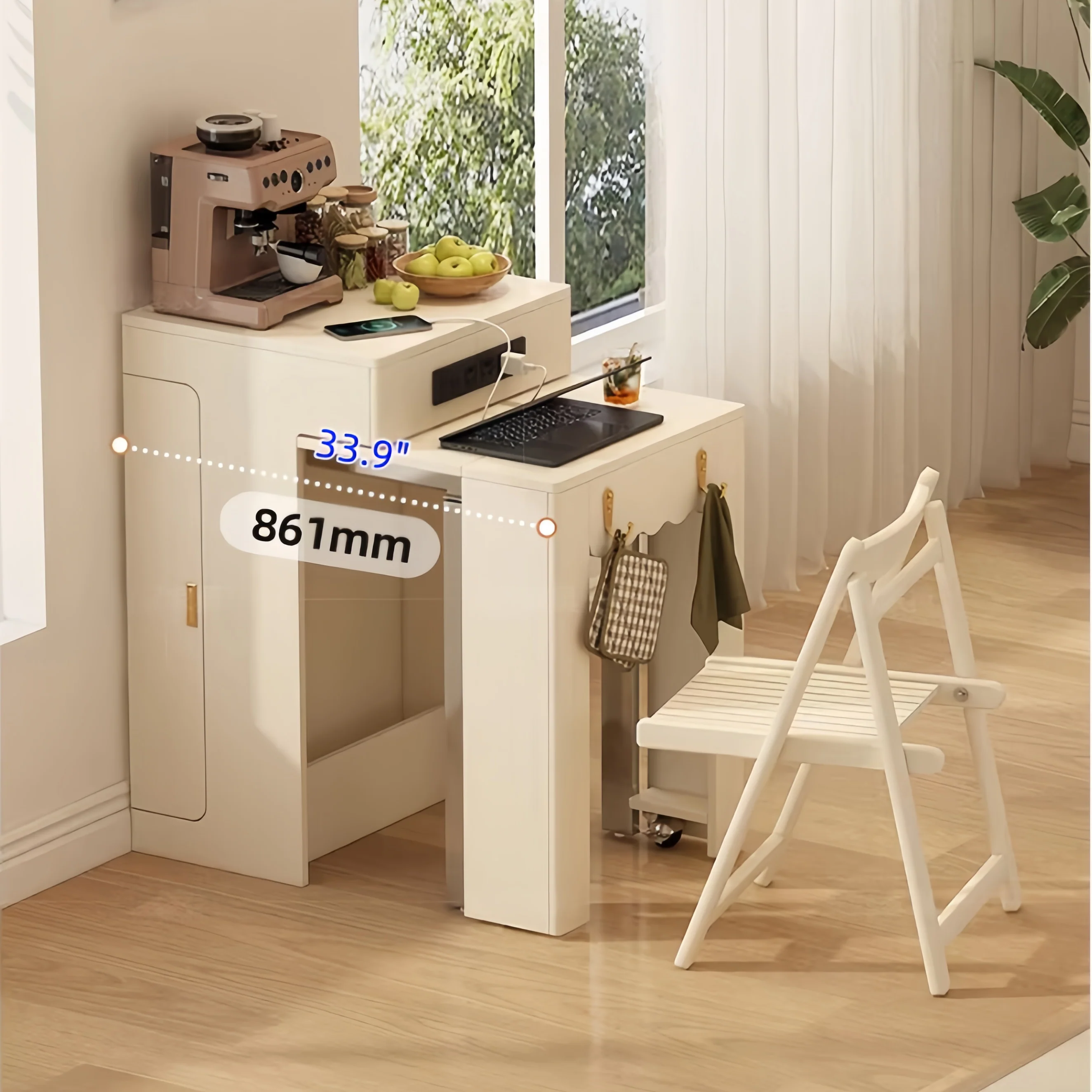 Space Saving Designed Mini Extendable Console Table For Apartments and Compact Room - Image 3