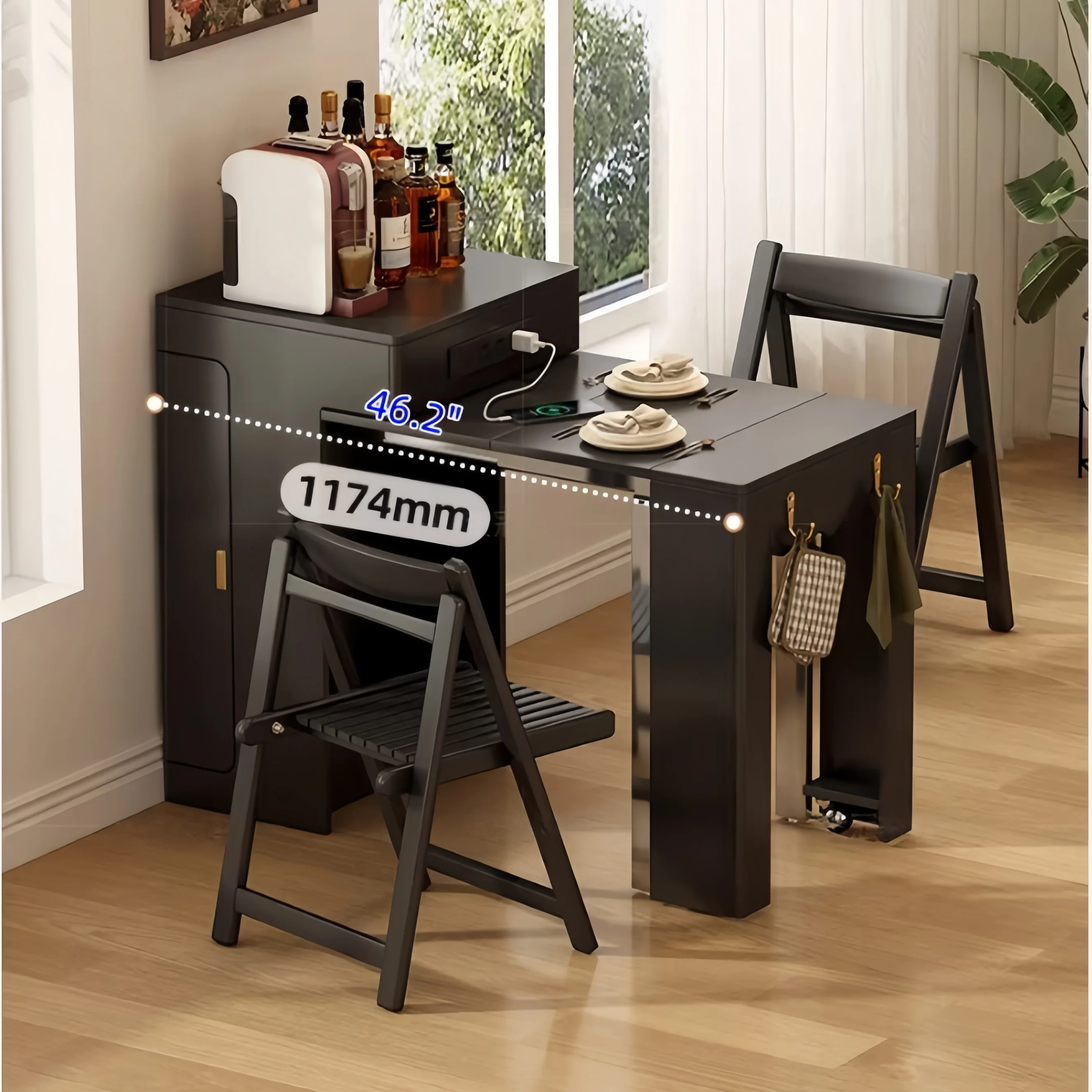 Space Saving Designed Mini Extendable Console Table For Apartments and Compact Room - Image 4