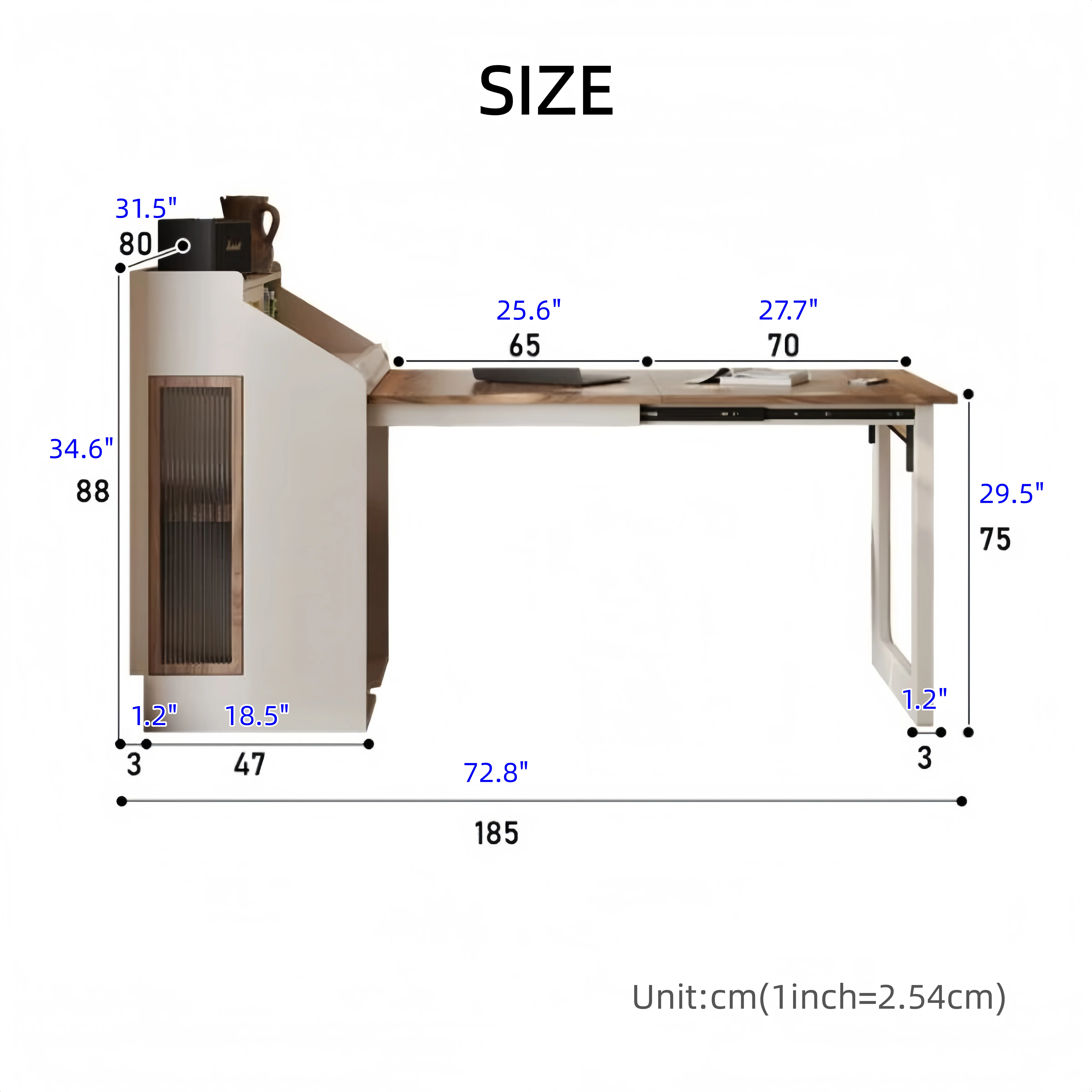Space-Saving Dining Table with Hidden Chair Storage and Built-In Drawers - Image 13