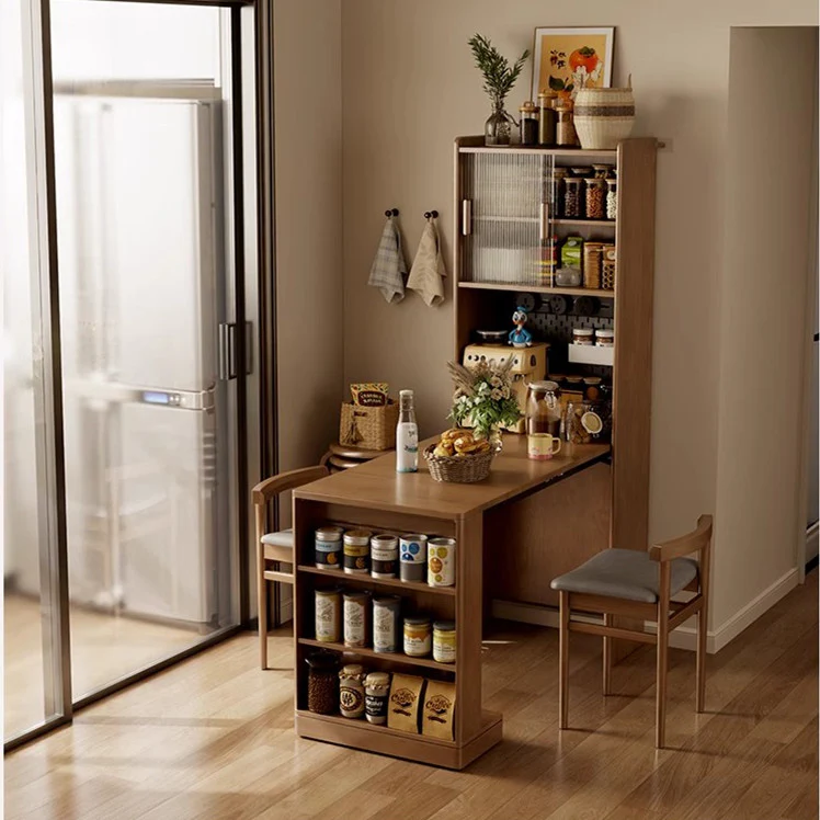 Space Saving Folding Desk with Display Cabinet - Image 4
