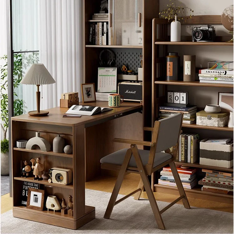 Space Saving Folding Desk with Display Cabinet - Image 5