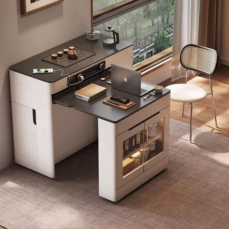 Space Saving Kitchen Island Table with Leaves and Universal Wheels - Image 13