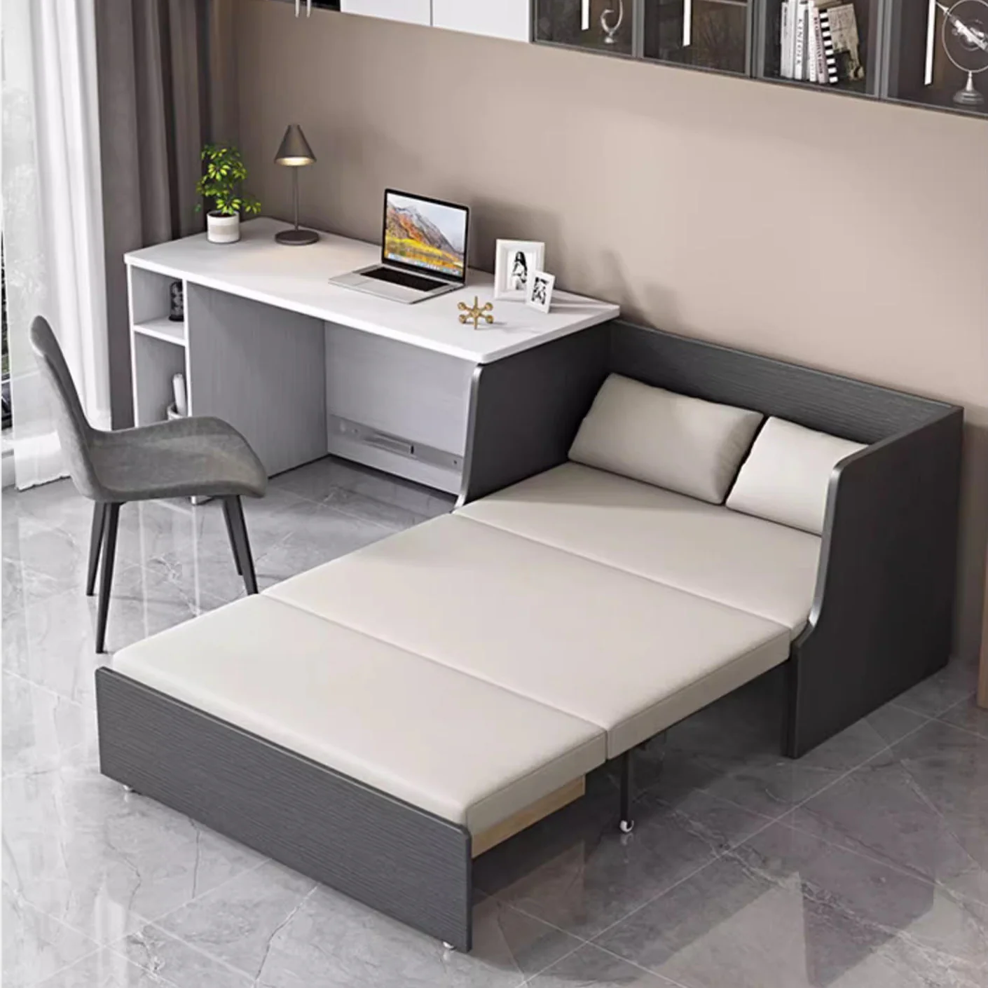 Space Saving Sofa Bed with Underneath Storage and  Computer Desk Set - Image 5