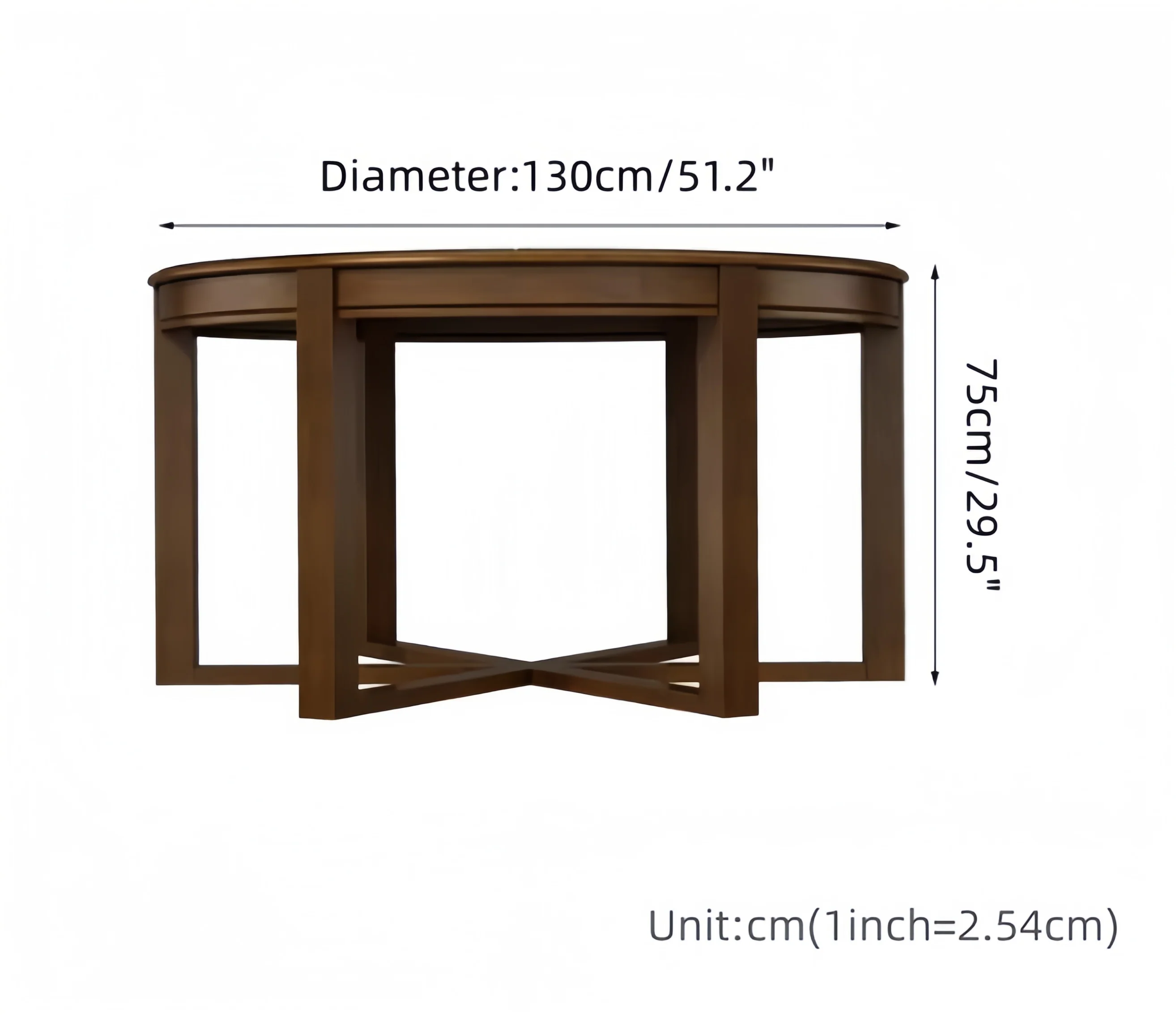 Space-Saving Solid Wood Round Dining Table Set with Tuck-In Chairs - Image 10