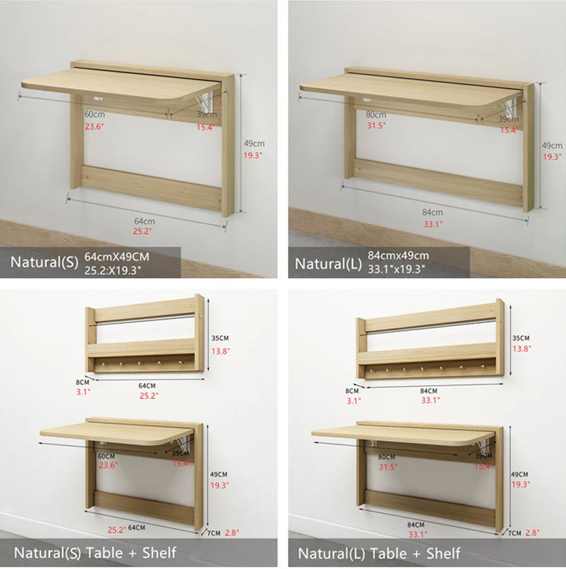 Space Saving Wall Mounted Folding Table - Image 4