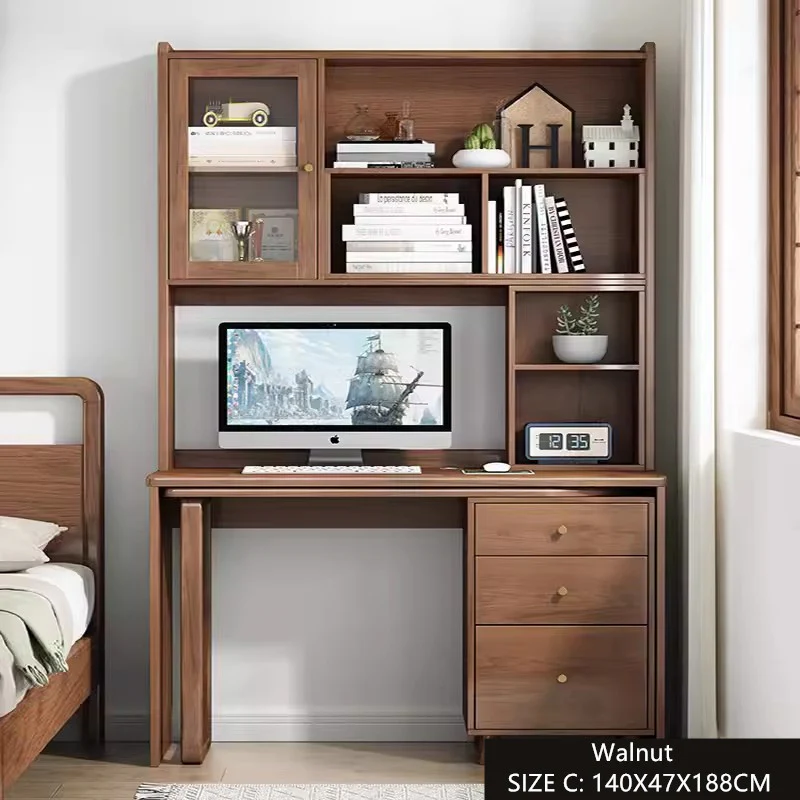 Space Saving Work Station with Shelf and Rotating Desk - Image 9