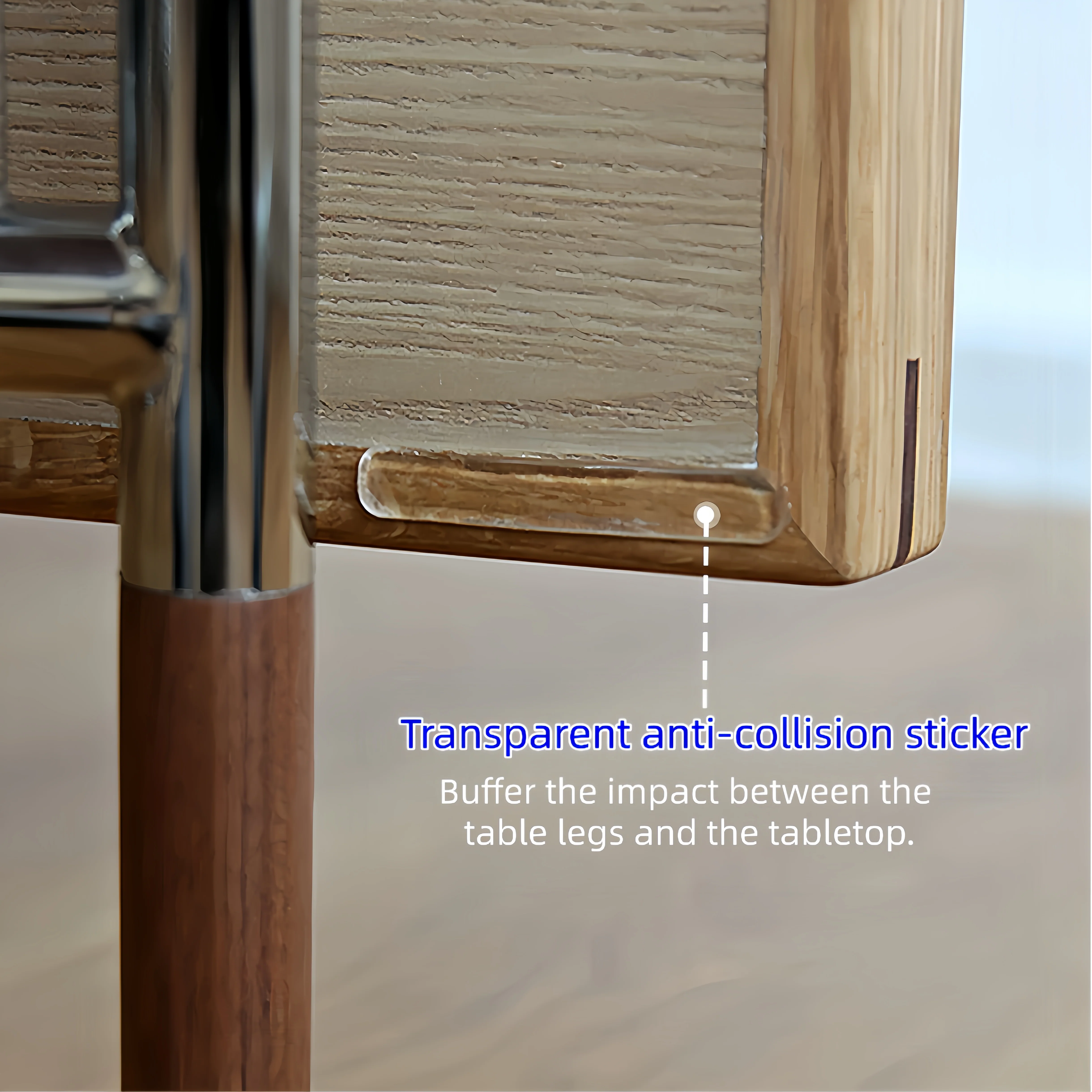 Stainless Steel Leg Double Drop Leaf Dining Table - Image 12