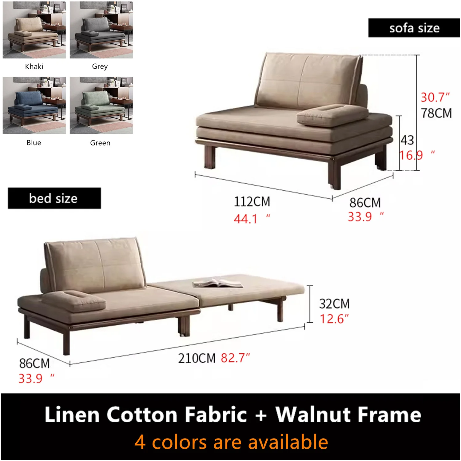 Tatami Pull Out Sleeper Chair Bed - Image 12