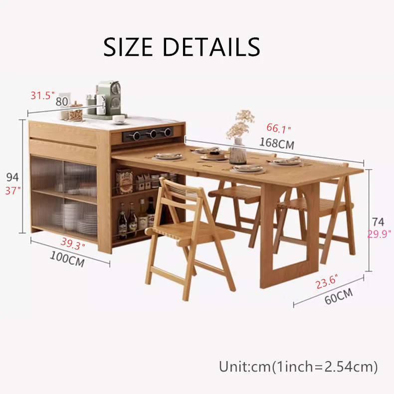 Telescopic and Expandable Island Table - Image 11