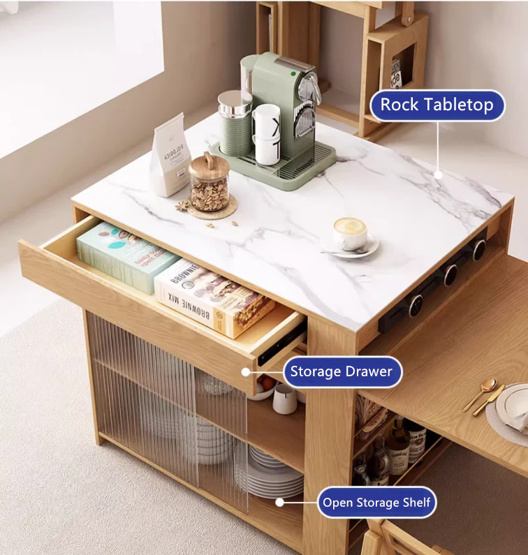 Telescopic and Expandable Island Table - Image 8