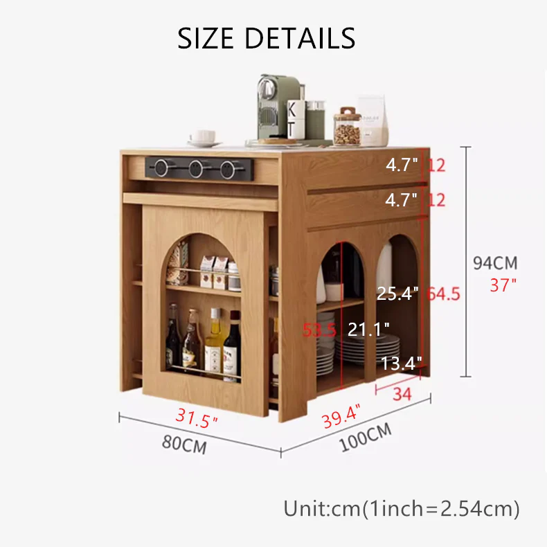 Telescopic and Expandable Island Table - Image 9