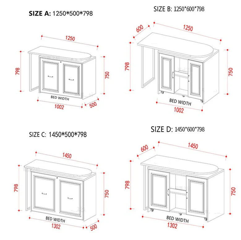 Telescopic and Rotating Corner Computer Desk with Folding Bed - Image 16