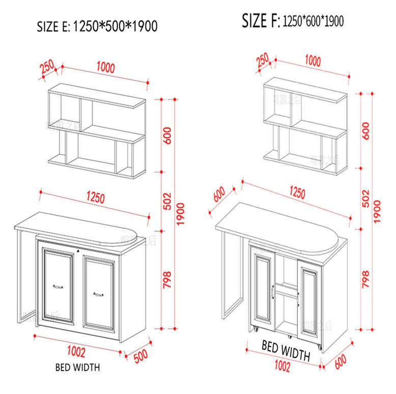 Telescopic and Rotating Corner Computer Desk with Folding Bed - Image 17