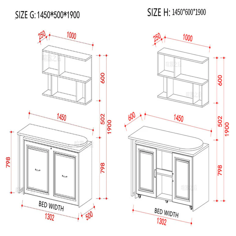 Telescopic and Rotating Corner Computer Desk with Folding Bed - Image 18