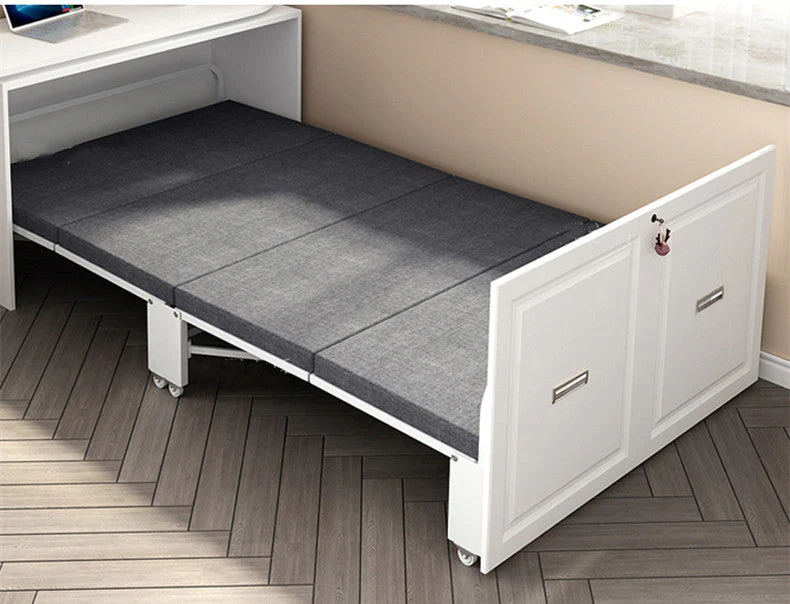 Telescopic and Rotating Corner Computer Desk with Folding Bed - Image 6