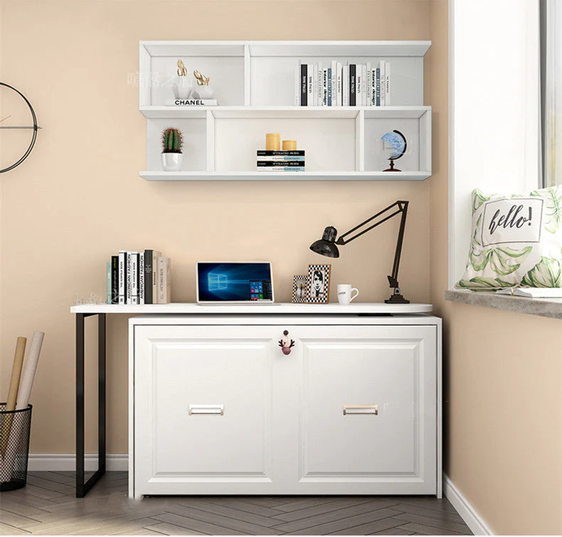 Telescopic and Rotating Corner Computer Desk with Folding Bed - Image 7