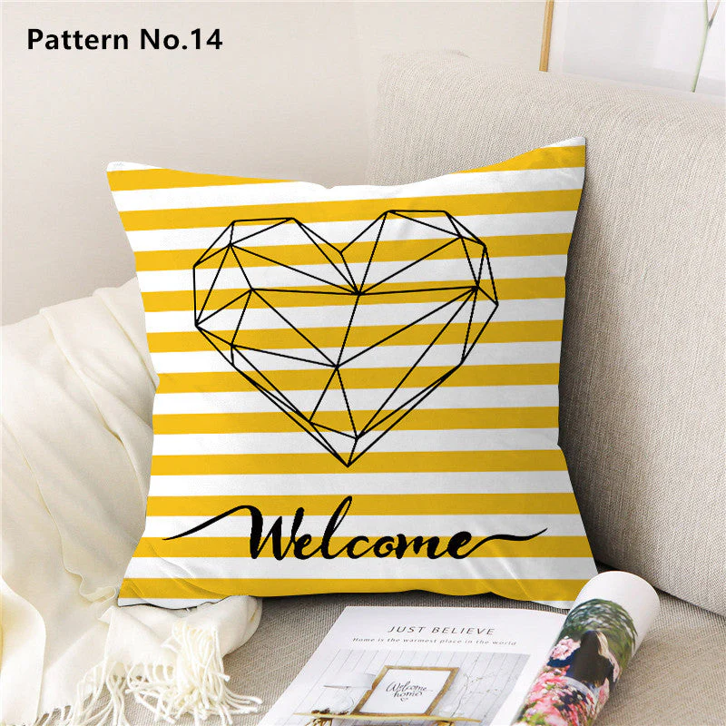 Throw Pillow Case Cushion Cover 18 x 18 inches 45 x 45 cm(Pattern No.01~22) - Image 17