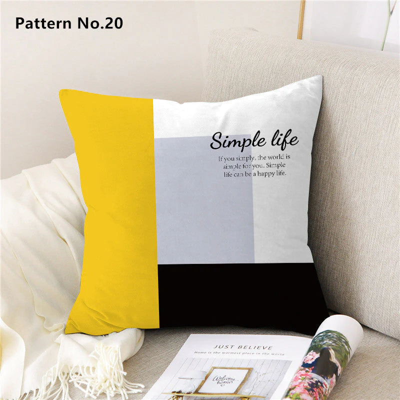 Throw Pillow Case Cushion Cover 18 x 18 inches 45 x 45 cm(Pattern No.01~22) - Image 23