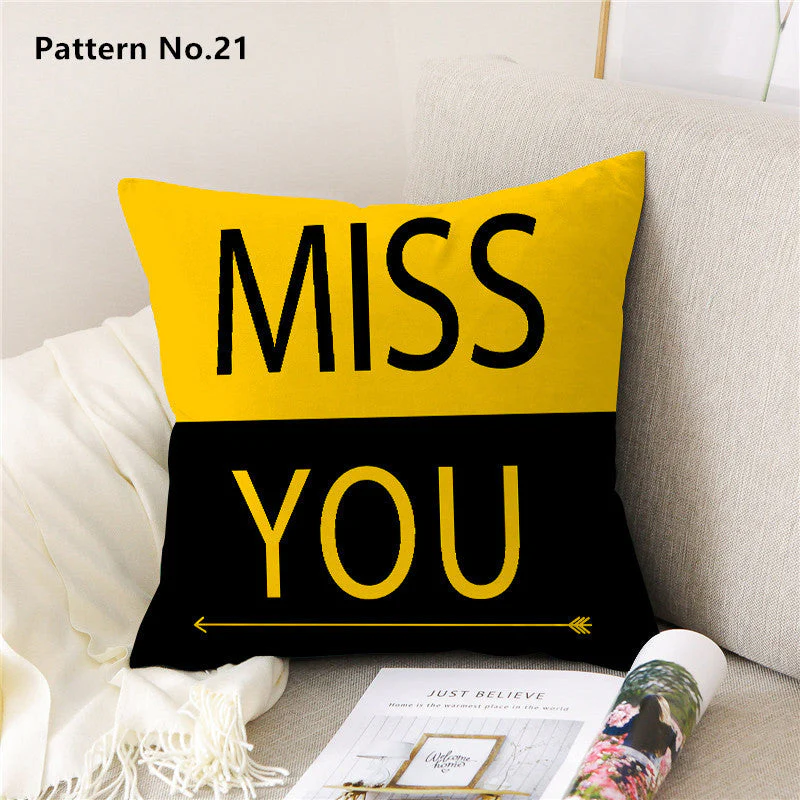 Throw Pillow Case Cushion Cover 18 x 18 inches 45 x 45 cm(Pattern No.01~22) - Image 24