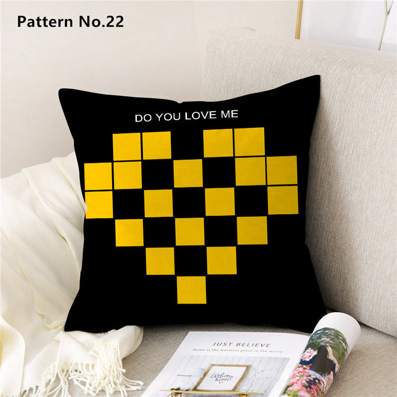 Throw Pillow Case Cushion Cover 18 x 18 inches 45 x 45 cm(Pattern No.01~22) - Image 25