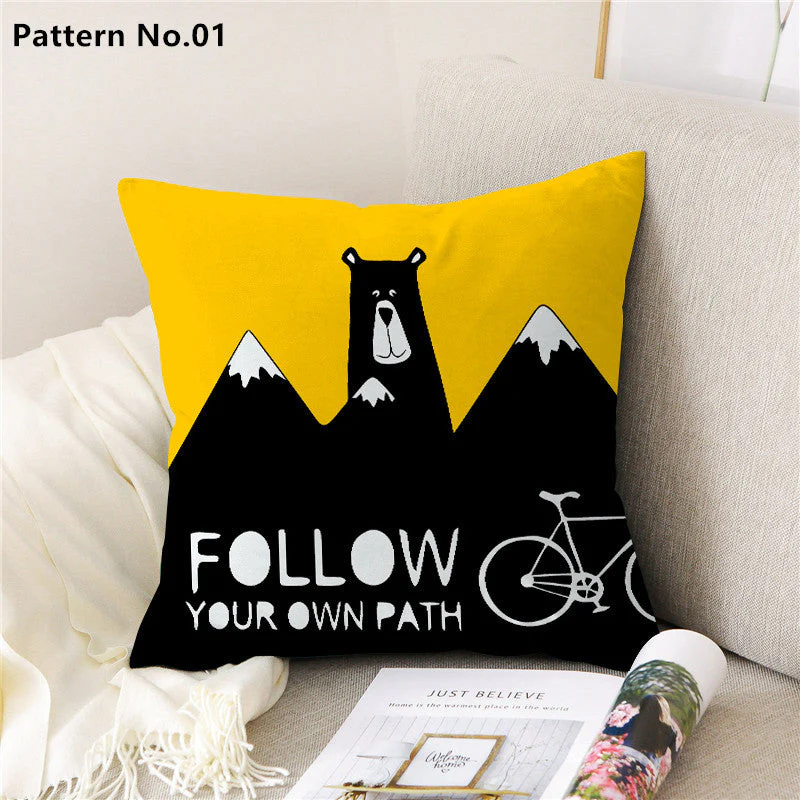 Throw Pillow Case Cushion Cover 18 x 18 inches 45 x 45 cm(Pattern No.01~22) - Image 4