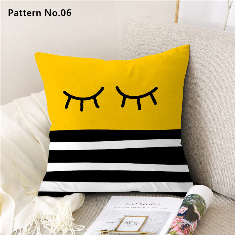 Throw Pillow Case Cushion Cover 18 x 18 inches 45 x 45 cm(Pattern No.01~22) - Image 9