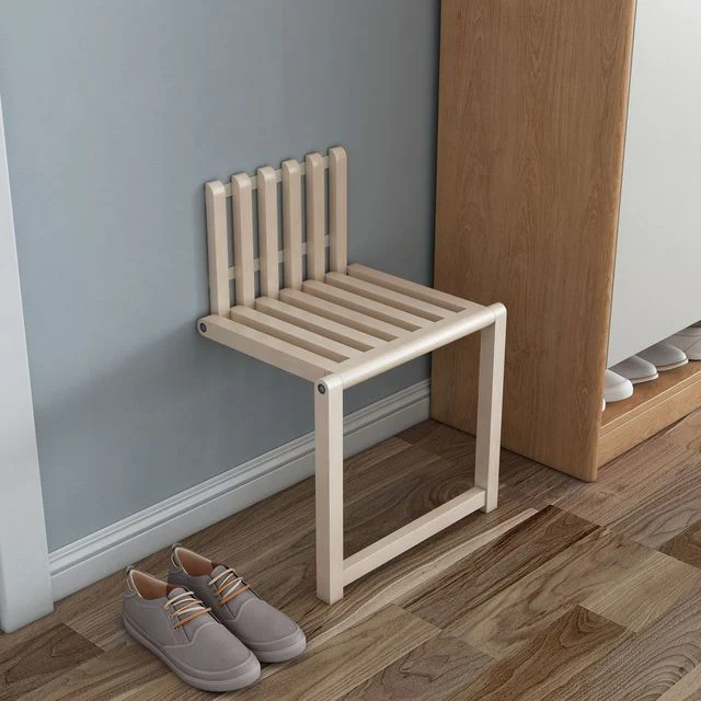 Ultra-thin Heavy Load Folding Wooden Stool for Entryway Bathroom - Image 10