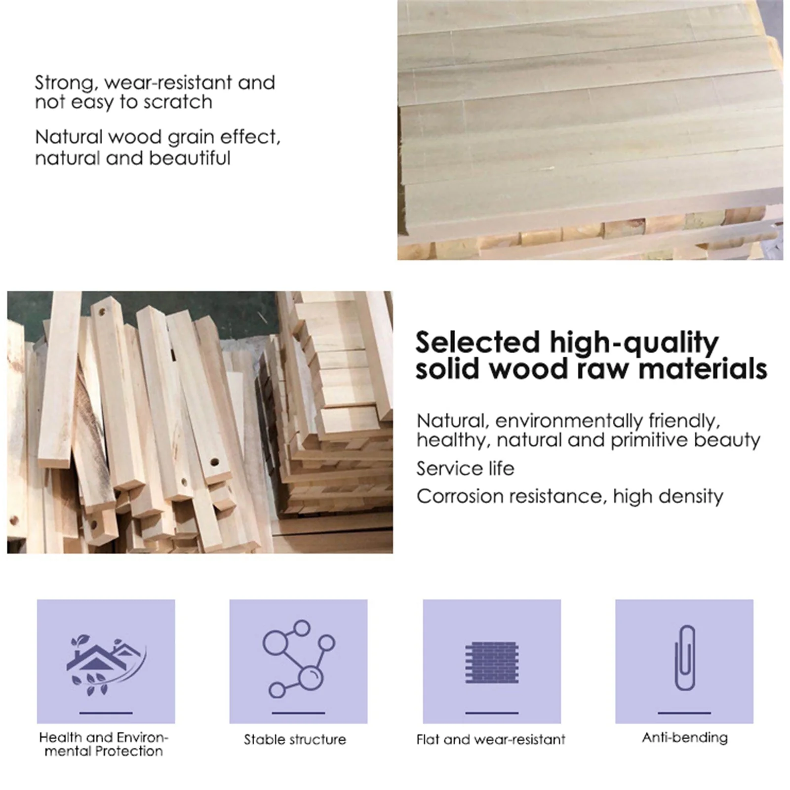 Ultra-thin Heavy Load Folding Wooden Stool for Entryway Bathroom - Image 6